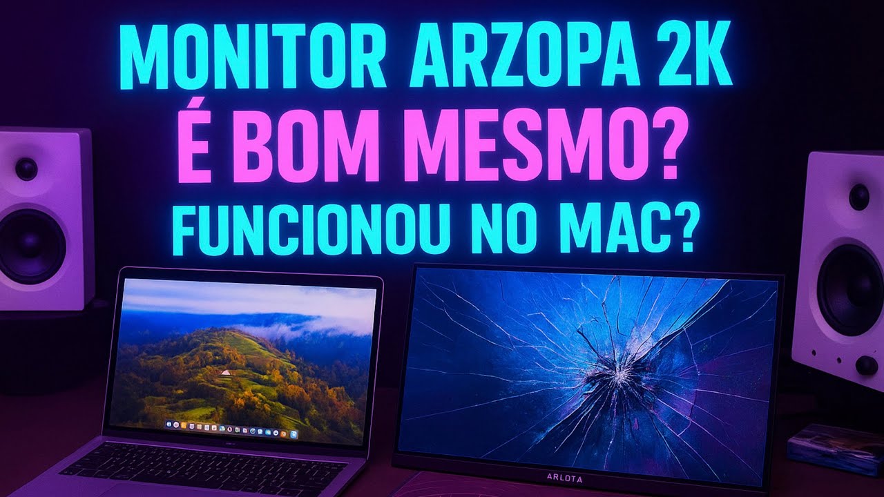 MONITOR 2K PORTÁTIL por R$600??? Testei o ARZOPA 2K e fiquei IMPRESSIONADO 😱 ! (funcionou no mac?)
