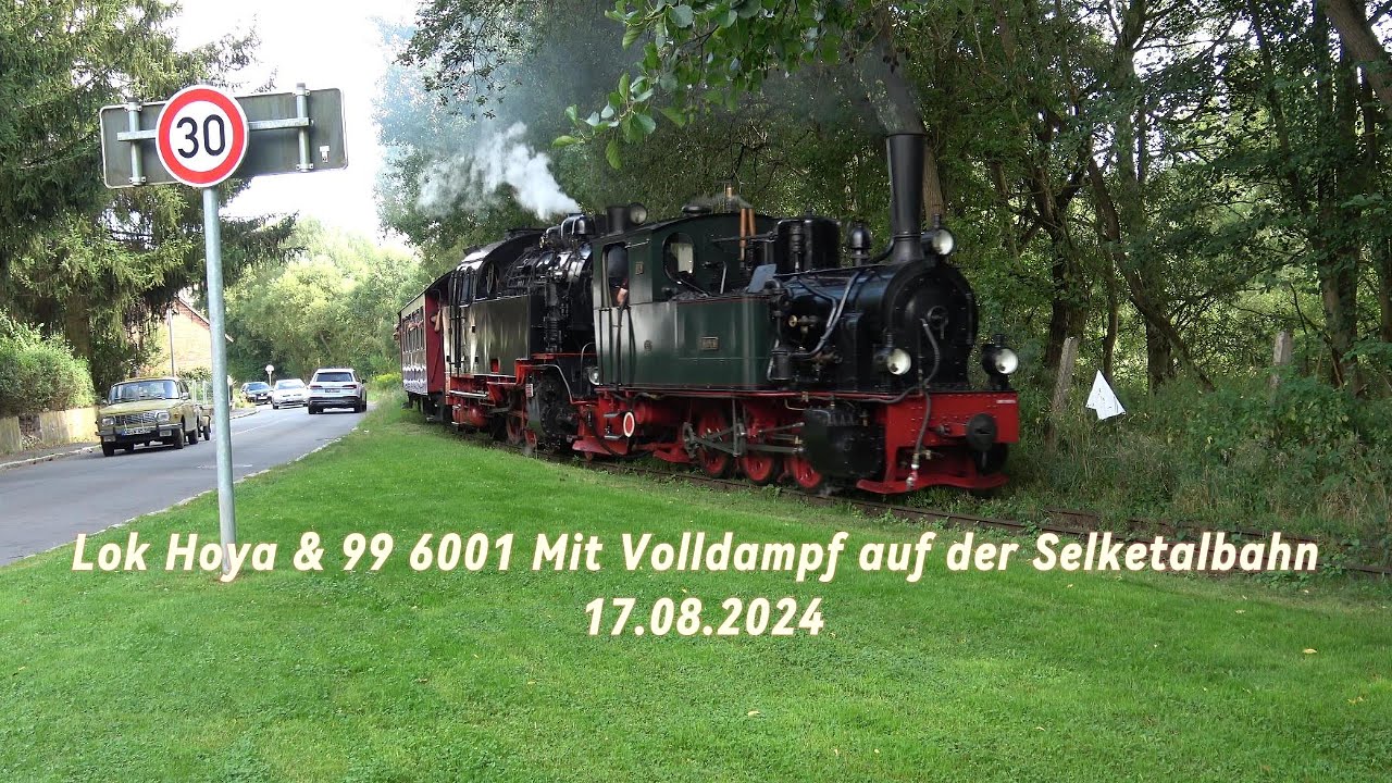 Lok Hoya & 99 6001 mit Volldampf auf der Selketalbahn 17.08.2024 (4K)
