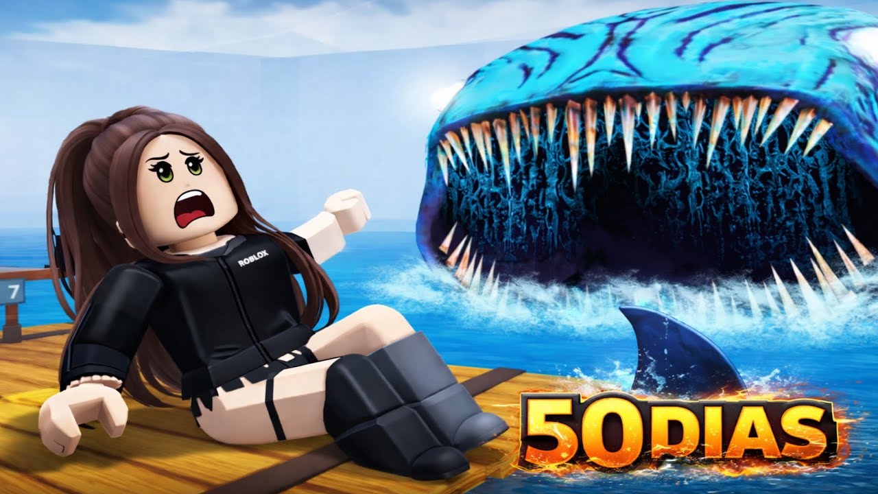 SOBREVIVENDO 50 DIAS EM UMA BALSA NO ROBLOX! #roblox @Roblox #games