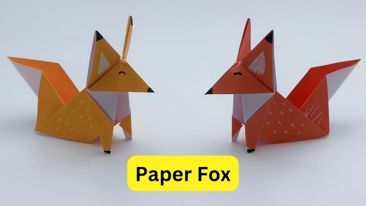 How To Make Easy Paper FOX For Kids / ORIGAMI FOX / Paper Craft Easy / KIDS crafts / EASY ORIGAMI