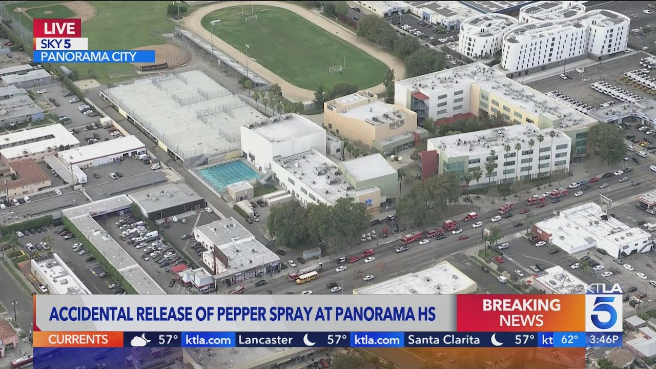 Accidental release of pepper spray at Panorama High School