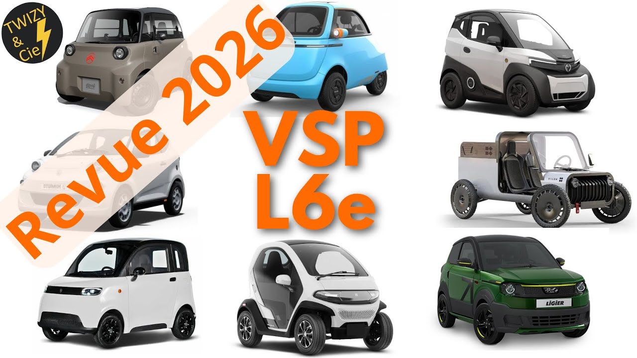 Revue 2026 des quadricycles &eacute;lectriques l&eacute;gers L6e (sans permis)