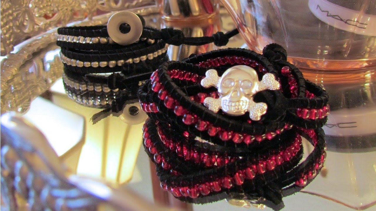 Beaded wrap bracelet - triple wrap - tutorial