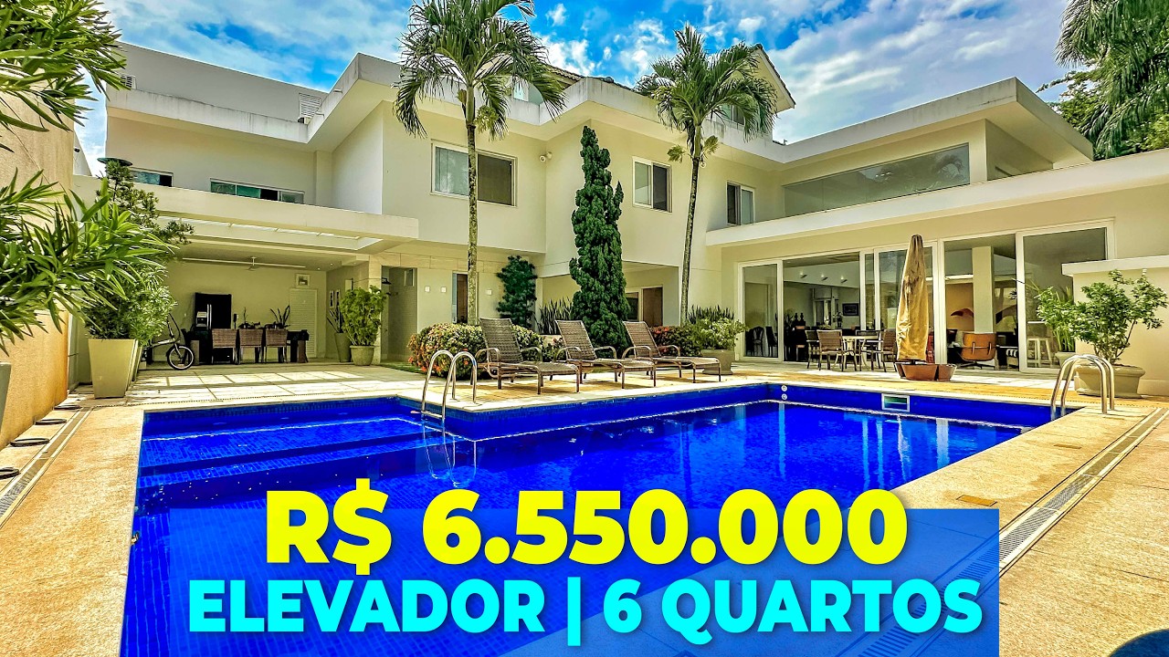 VOCÊ MORARIA AQUI? Mansão Triplex com Elevador no Km 1 da Barra. Tour completo!
