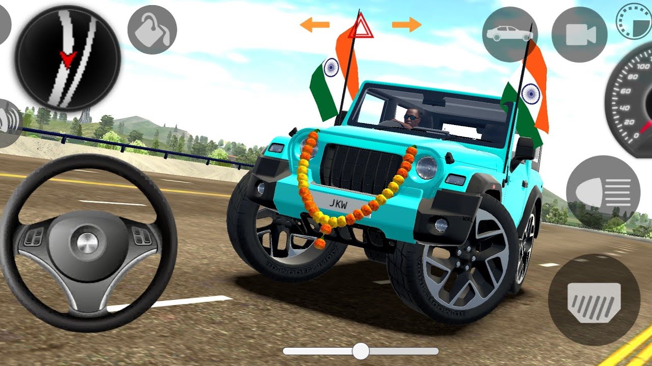 🔥Modified Mahindra Thar 🚙(Dollar Song )🇮🇳 Games: Indian cars simulator 3D