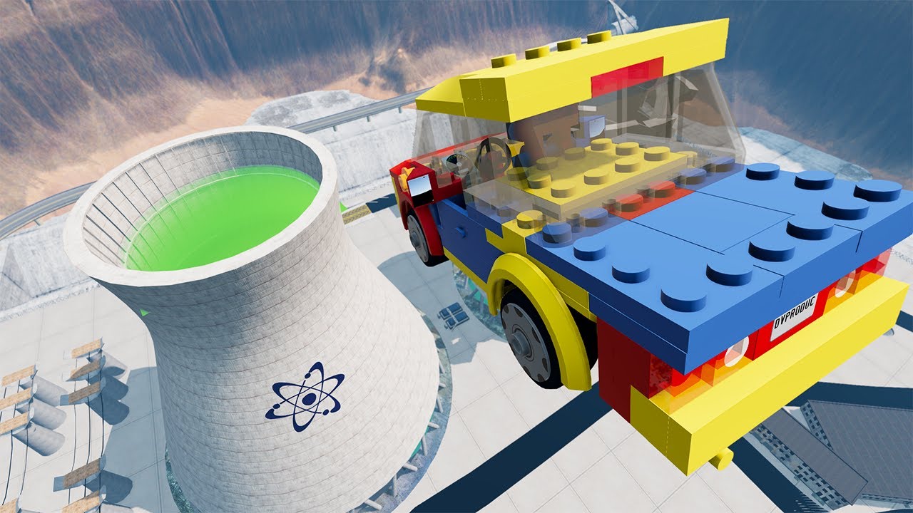Random LEGO Car Jumping Crash Mountain & Leap Of Death & More - BeamNG.Drive