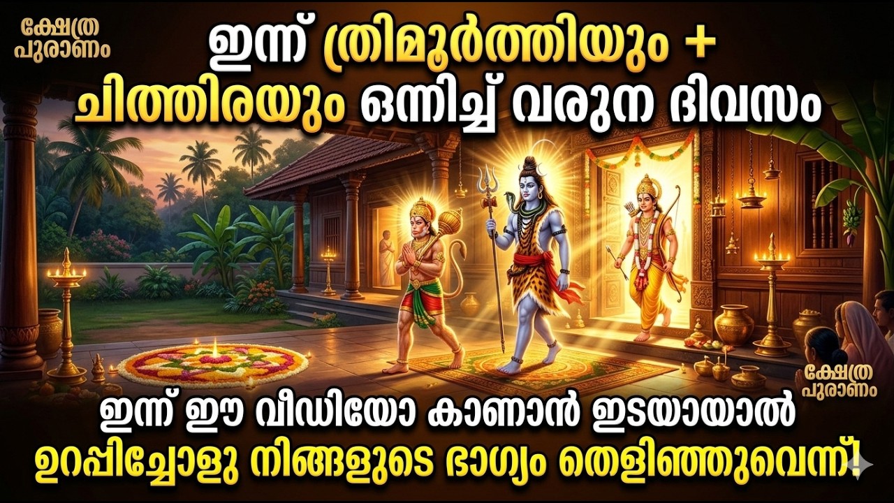 ഇന്ന് ത്രിമൂർത്തിയും + ചിത്തിരയും ഒന്നിച്ച് വരുന്നു... ഈ വീഡിയോ കാണാൻ ഇടയായാൽ മഹാഭാഗ്യം...