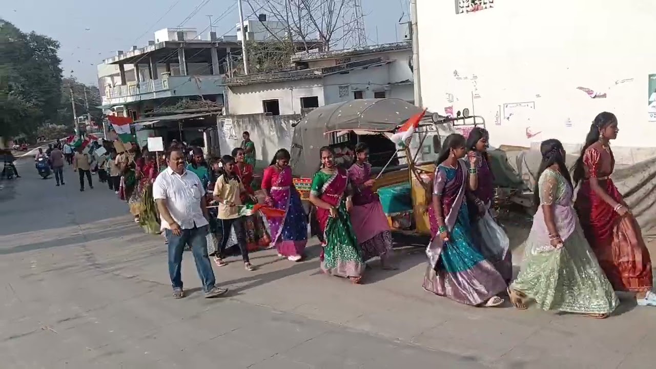 Republic day celebrations at ZPHS Lemoor Kandukur 