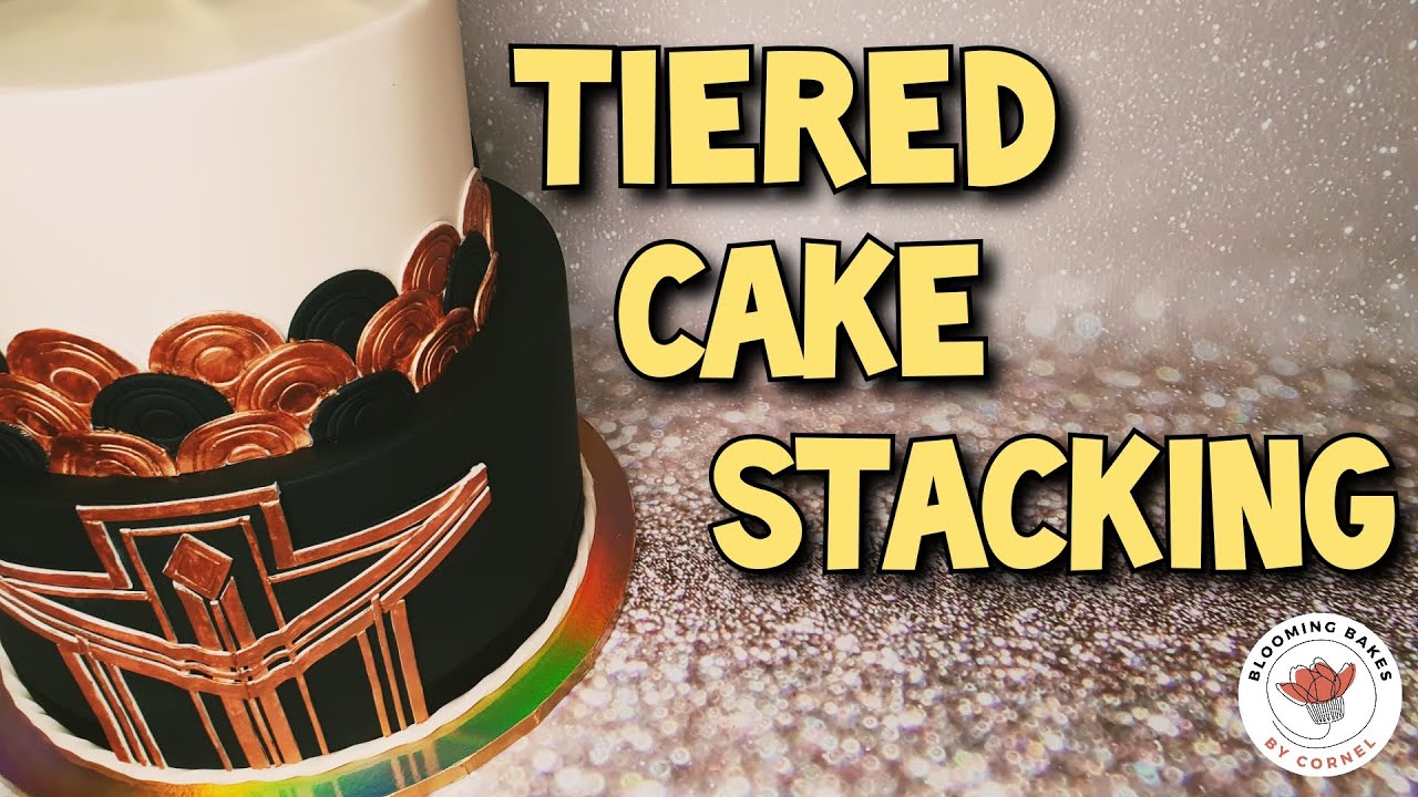 How to stack a two-tier cake - tutorial