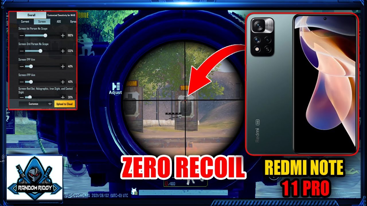😱 Best Zero Recoil Sensitivity For Redmi Note 11 Pro PUBG MOBILE | BGMI | ADS Gyroscope Sensitivity