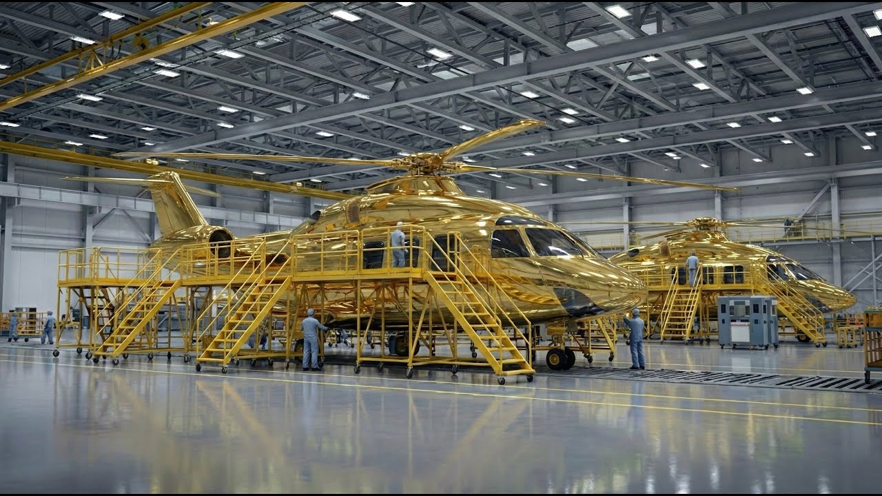 Inside the 50M$ Gold Helicopter Factory: Billionaires Pay $50M Per Build