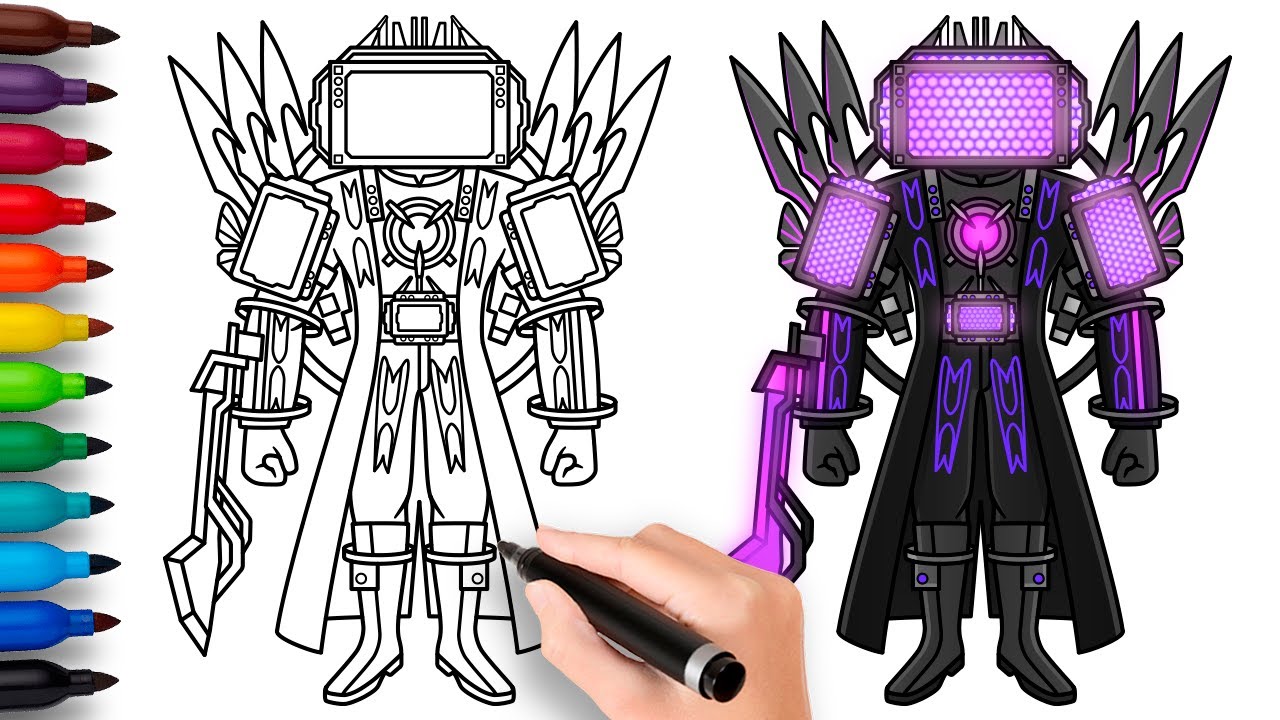 HOW TO DRAW TITAN CINEMAMAN | Skibidi Toilet Wars 111 - Easy Step by Step Drawing