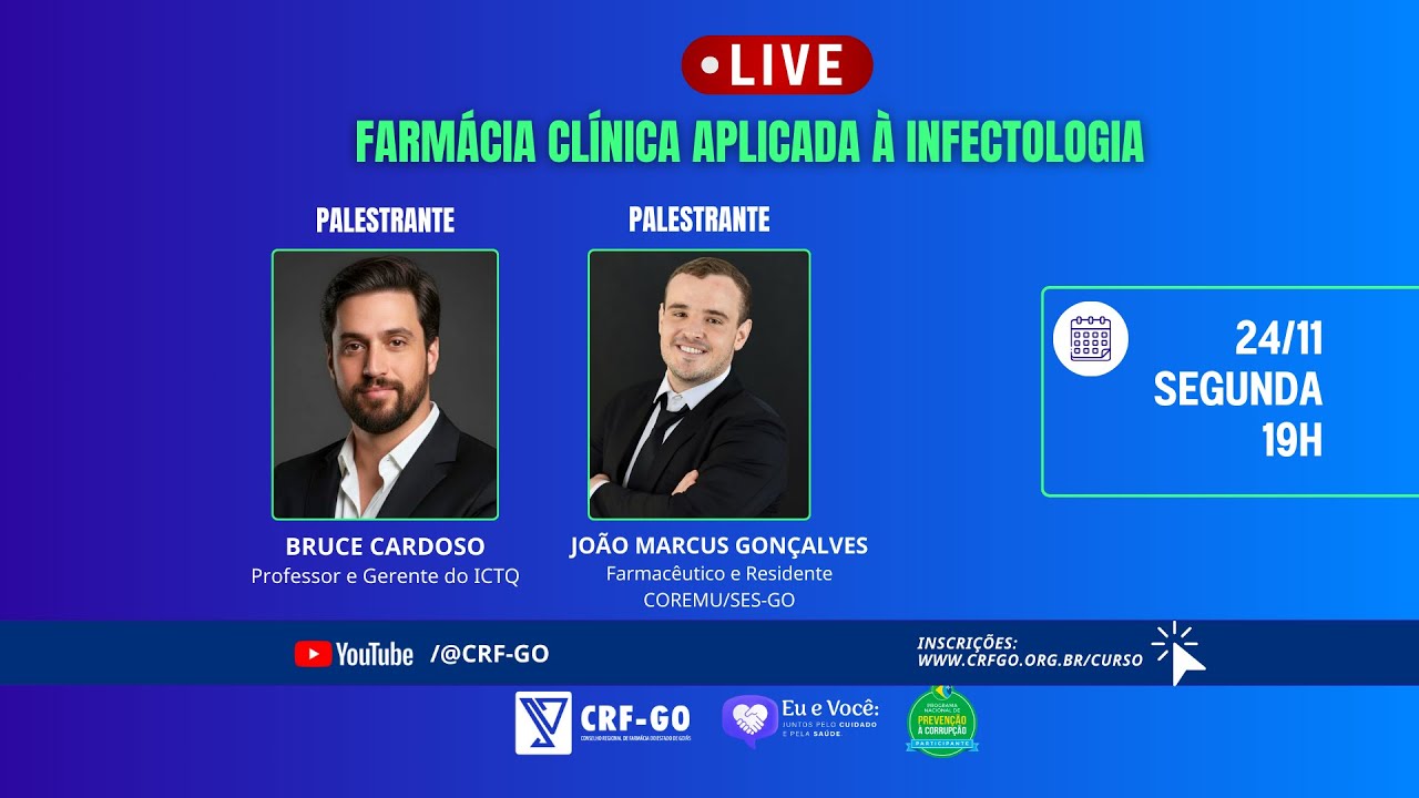 LIVE: Farmácia clínica aplicada à infectologia