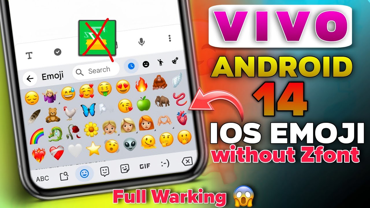 iOS Emoji on Android 14 || iOS Emoji on vivo without Zfont || How to Get iOS Emoji on Vivo ||