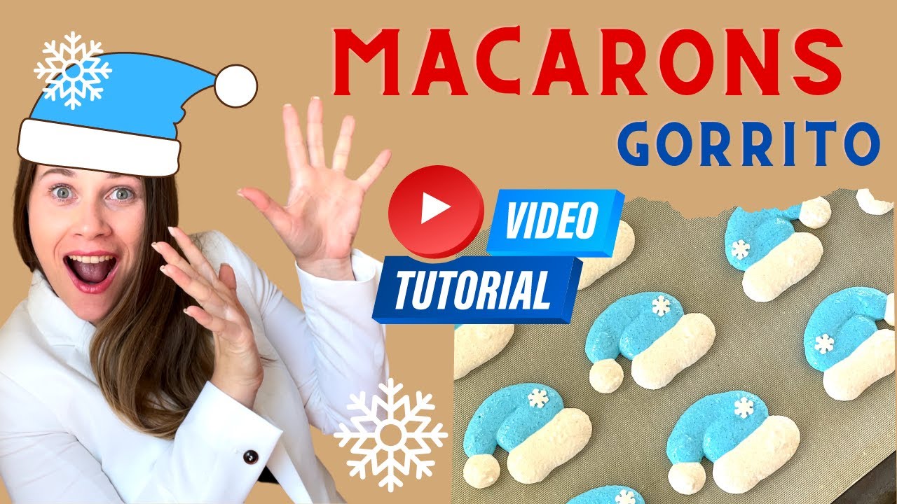Macarons en forma de GORRITO de Navidad ❄️ Tutorial paso a paso