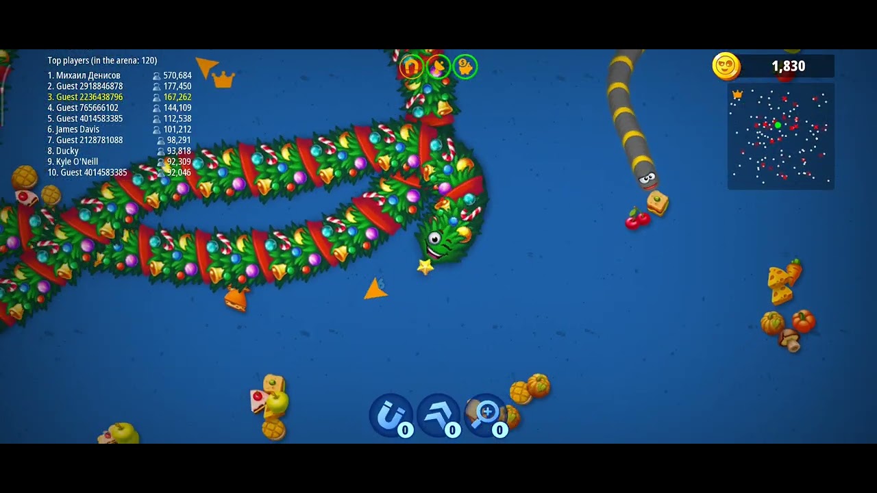 20 minutes long run 🔥 | worms zone | #games #wormszone #wormszoneio #trending 