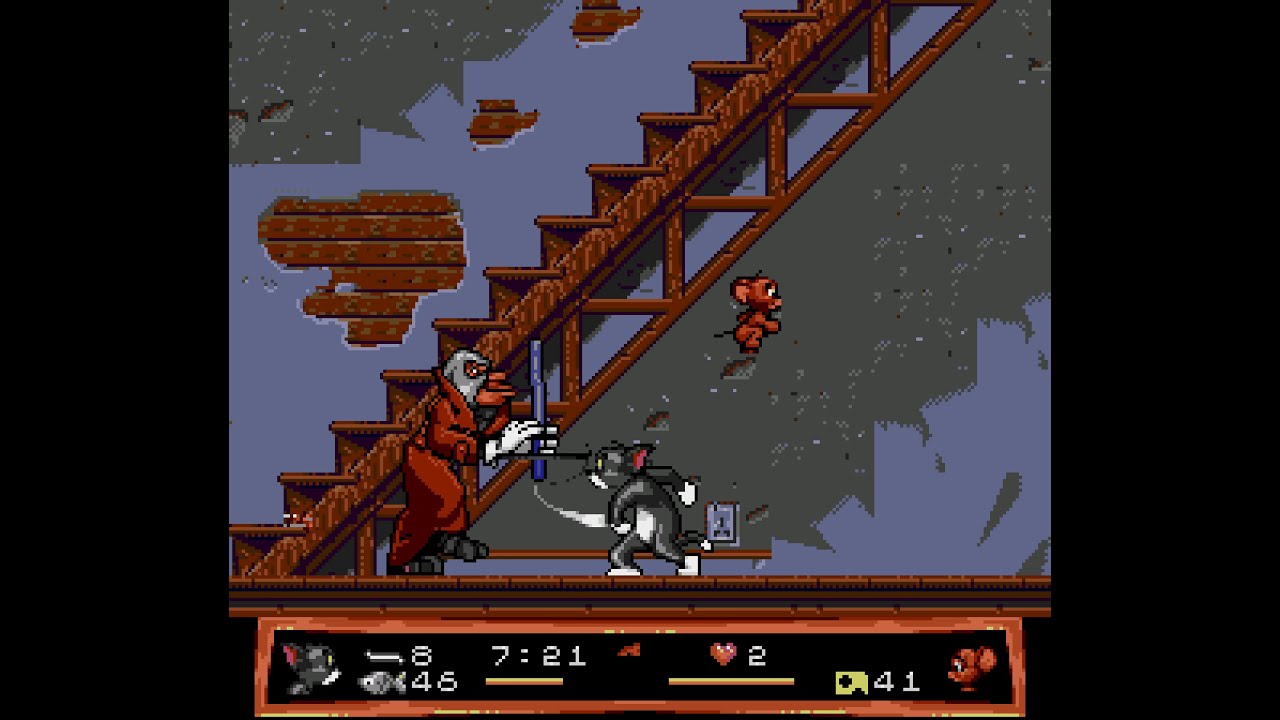 Том и Джерри: Безумные выходки для Sega Genesis 2 игрока, 60 кадров в секунду
