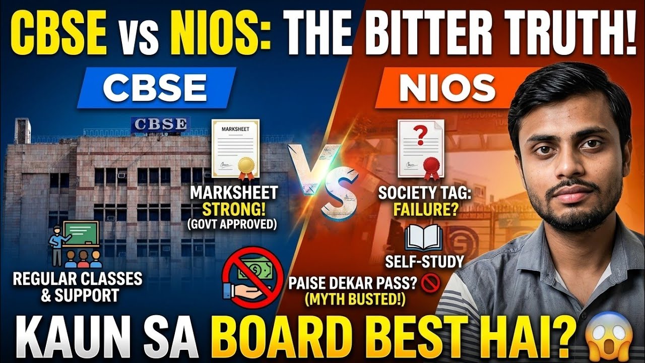 CBSE Vs NIOS Marksheet Value 😱 | Which Board Is Best? | Nitish Lifestyle