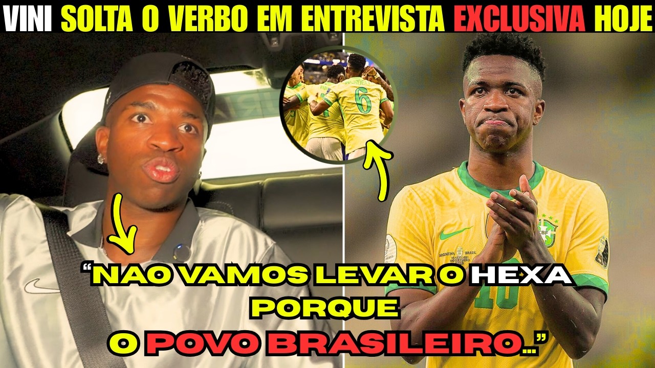 🚨 EITA VINÍCIUS JÚNIOR REVELA TUDO: ANCELOTTI NA SELEÇÃO, PRESSÃO, MBAPPÉ E O SONHO DA SEXTA! 🇧🇷🔥