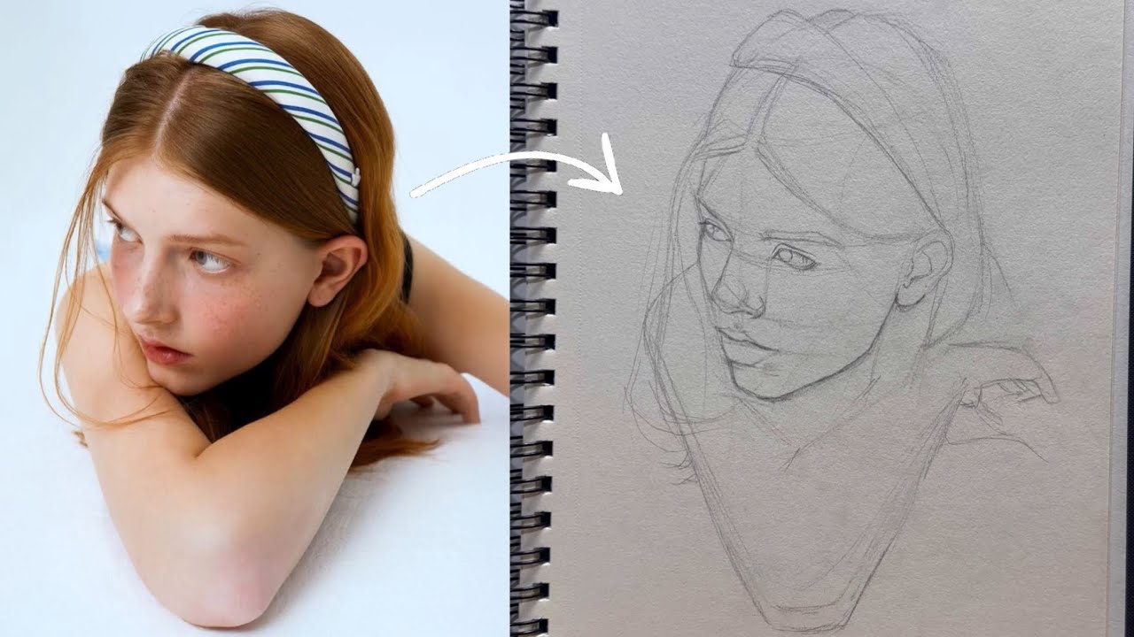 How to draw a portrait using loomis method 