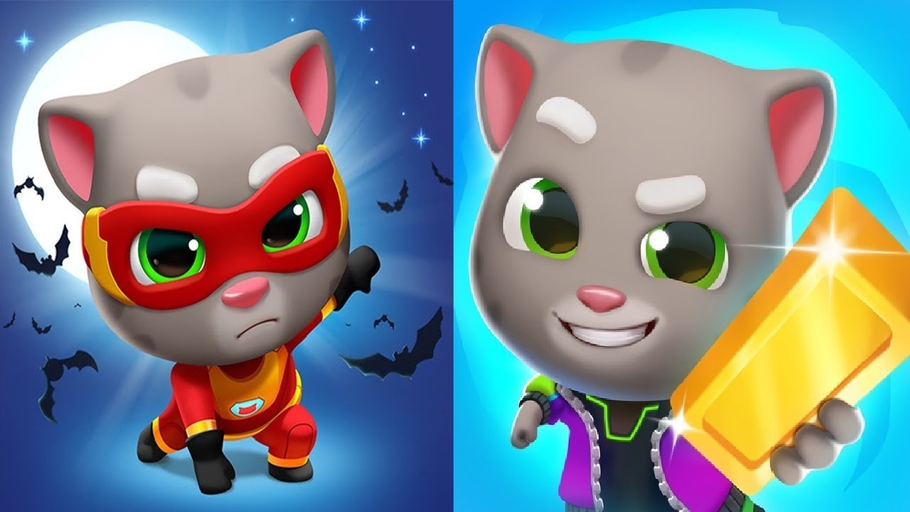 TALKING TOM HERO DASH VS TALKING TOM GOLD RUN 2 ANDROID GAMEPLAY - TALKING TOM