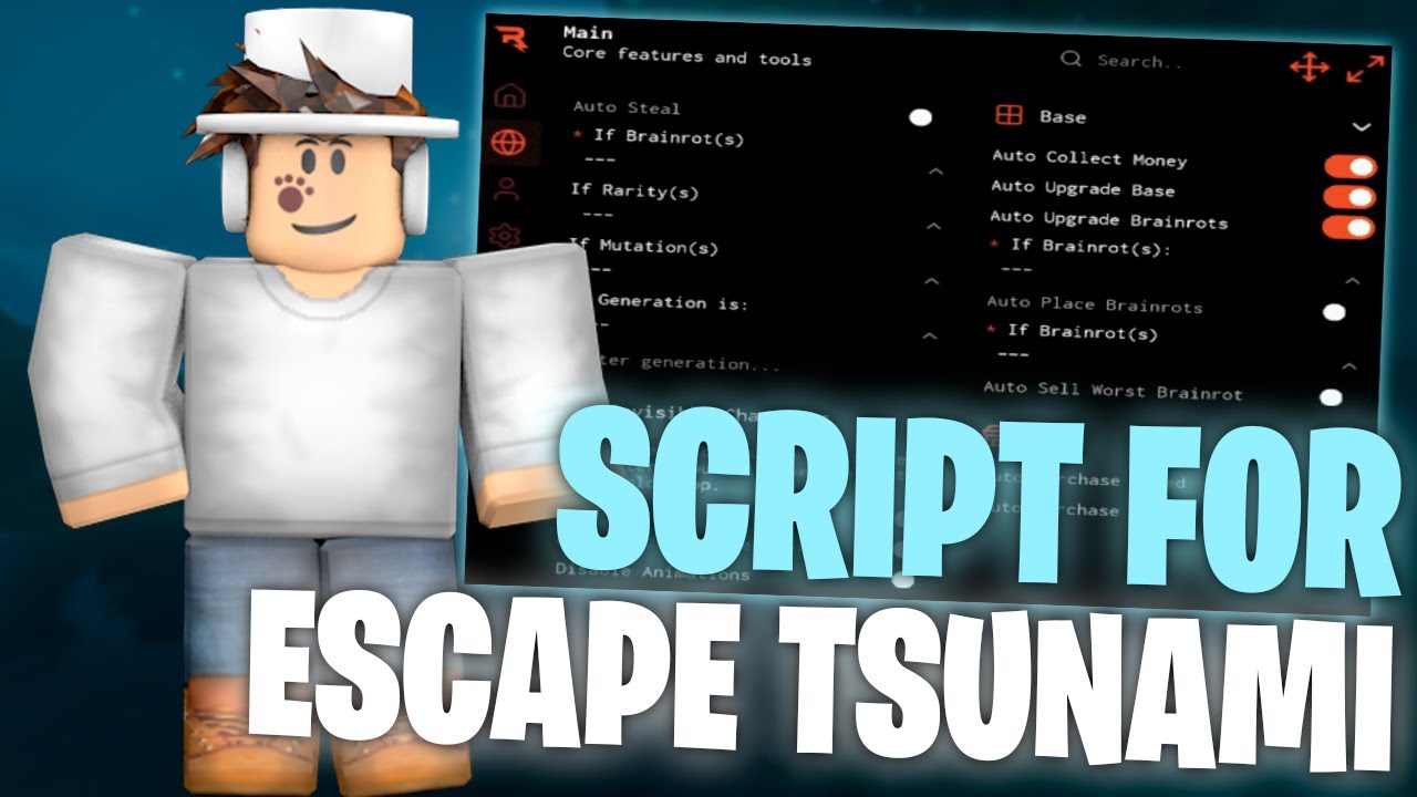 [🌊NEW] Escape Tsunami For Brainrots Script (NO KEY) | Auto Farm + Money Collect | Teleport to End