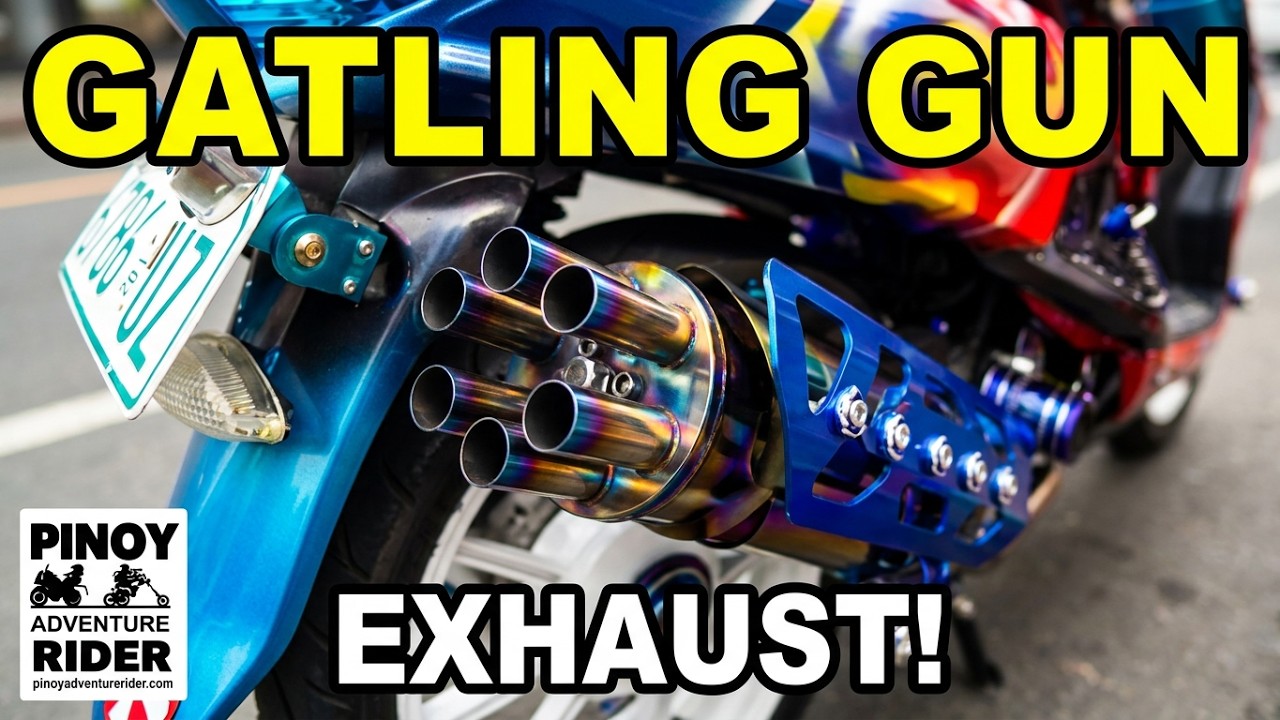 Spotted a Motorcycle Gatling Gun Exhaust ~ Cool!