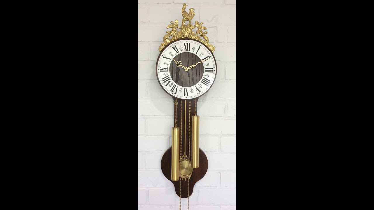 RESTORED Vintage SBS Feintechnik Pendulum Rooster Wall Clock | Item# 1252 - Adelaide Clocks