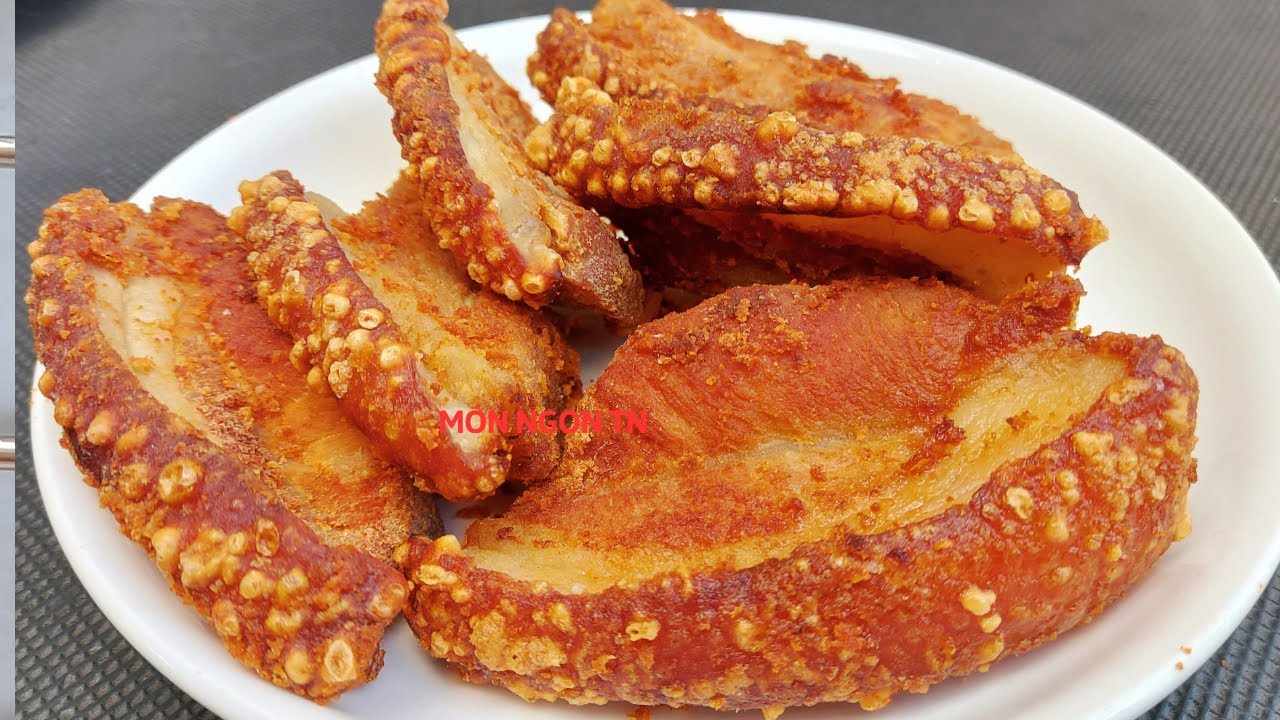 THỊT HEO CHIÊN GIÒN không Văng Dầu da nổ xốp giòn rụm là nhờ nguyên liệu này