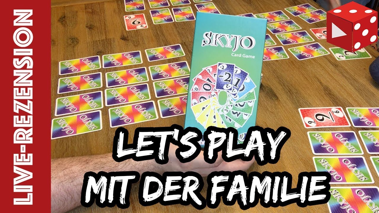 Skyjo Kartenspiel - Live Let's Play mit der Familie Brettspiel im Test