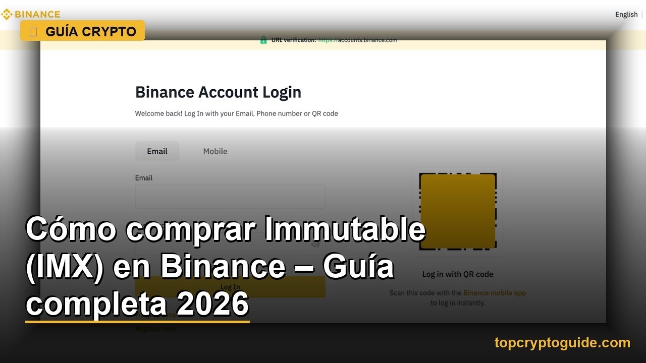 C&oacute;mo comprar Immutable (IMX) en Binance &ndash; Gu&iacute;a completa 2026