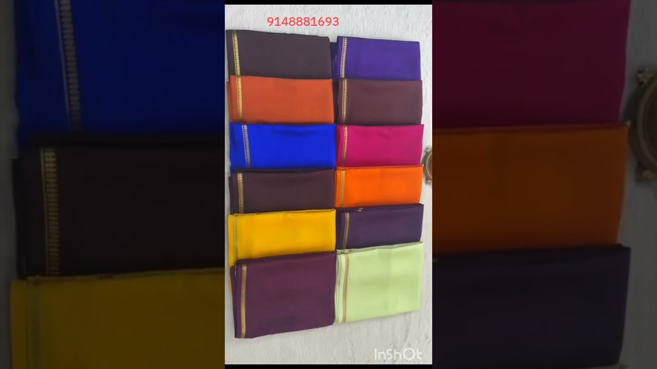 Эксклюзивные узоры с каймой, выполненной карандашом 💖 Сари из чистого майсурского шелка - 26 дюйм...