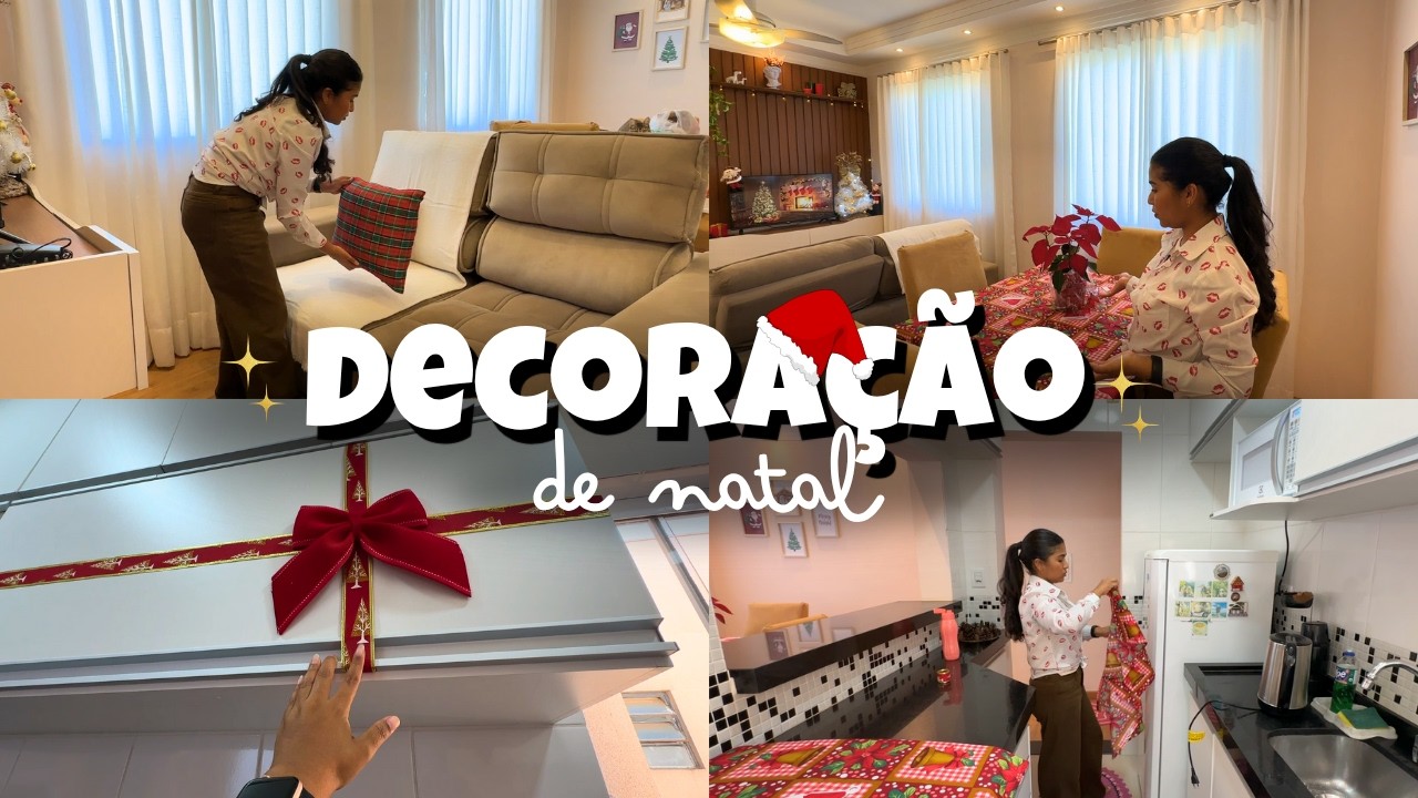 Minha DECORAÇÃO de Natal 2025 | Montando a árvore de Natal, Cama posta, decoração da casa 🎄🎅🏼