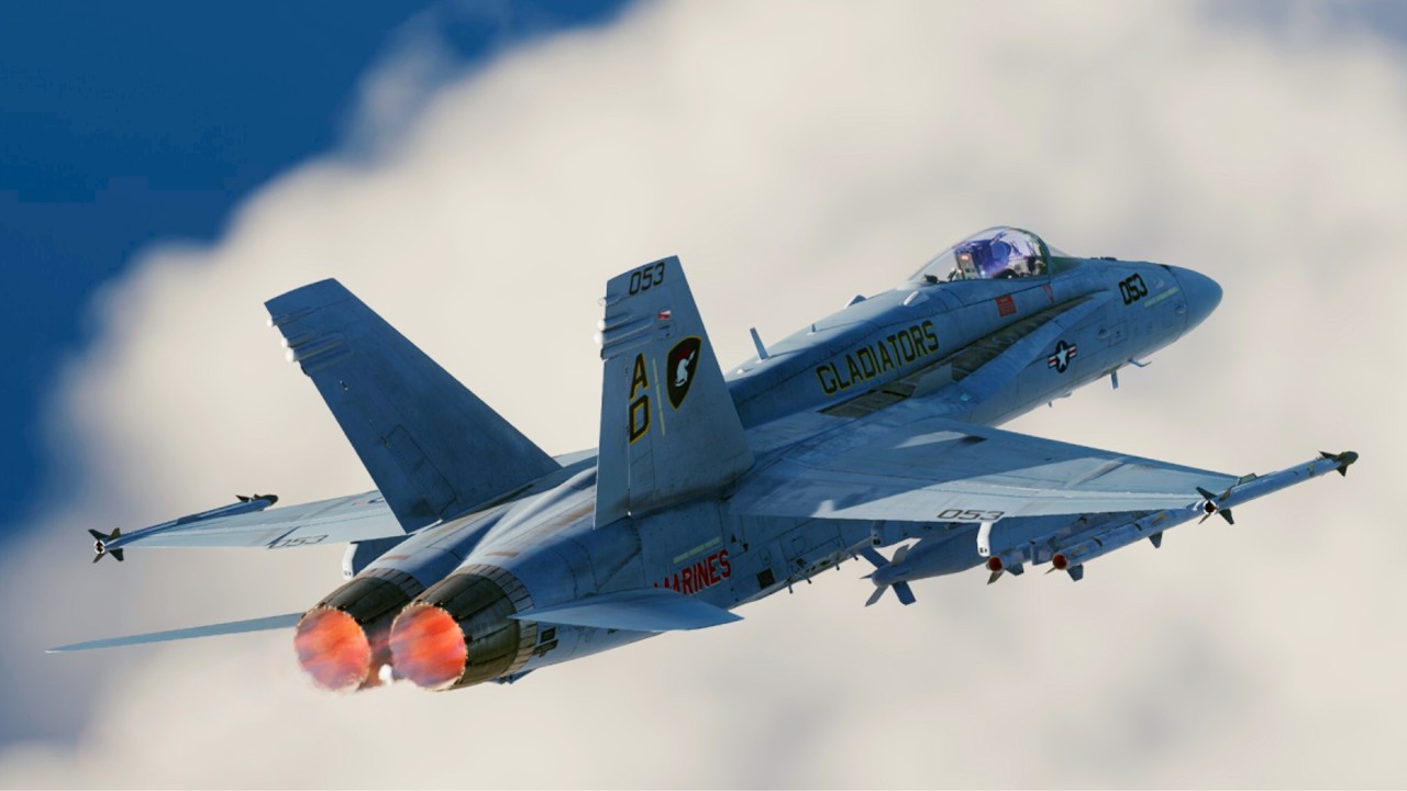 F/A-18C Air Cover Against J-11s and HQ-22 Under Naval Fire | DCS
