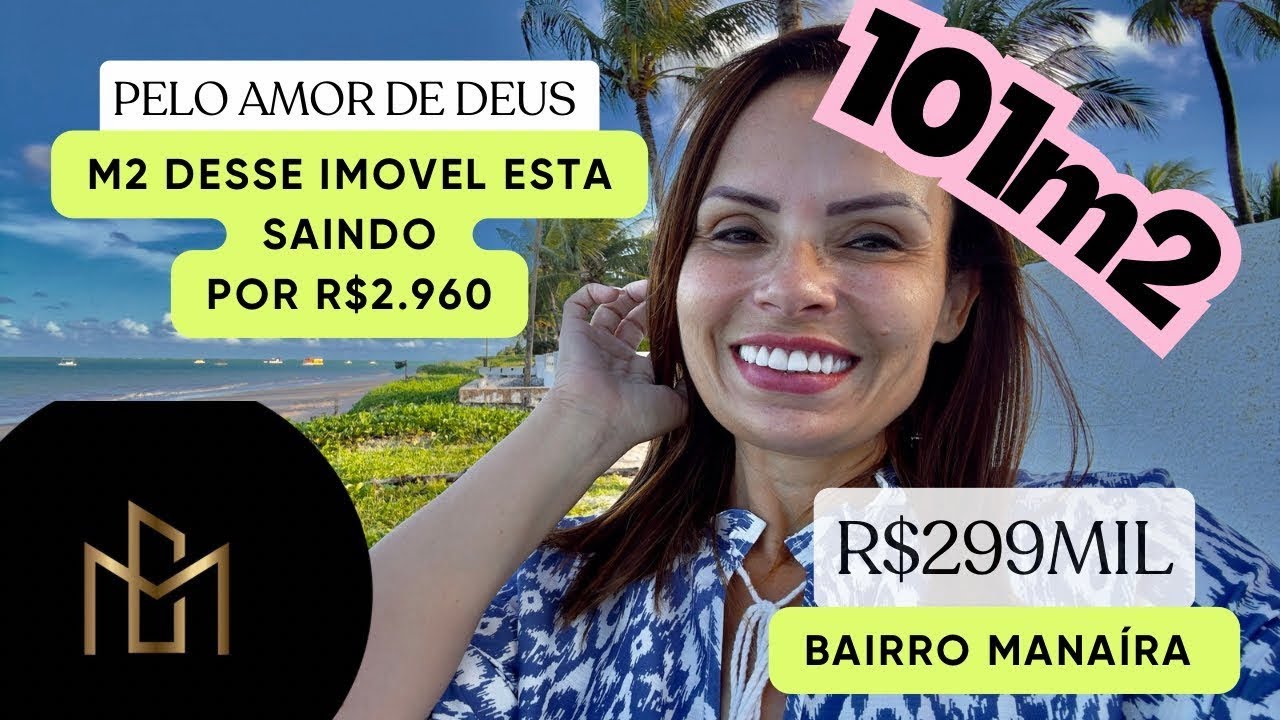 R$299mil Atenção, apartamento 101m2 no Bairro de Manaíra , a 850m da Beira Mar, em João Pessoa