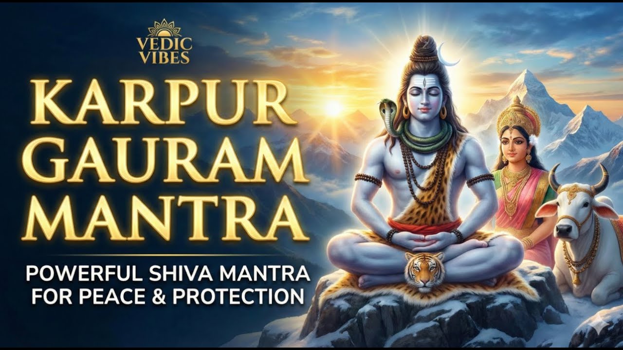 🔴 LIVE Karpur Gauram Mantra | कर्पूर गौरम् मंत्र | Powerful Shiva Daily Mantra for Peace