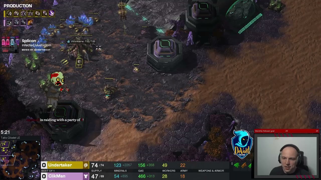 DeVoid year end tournament, lower semi finals, BO1, Undertaker vs ClickMan