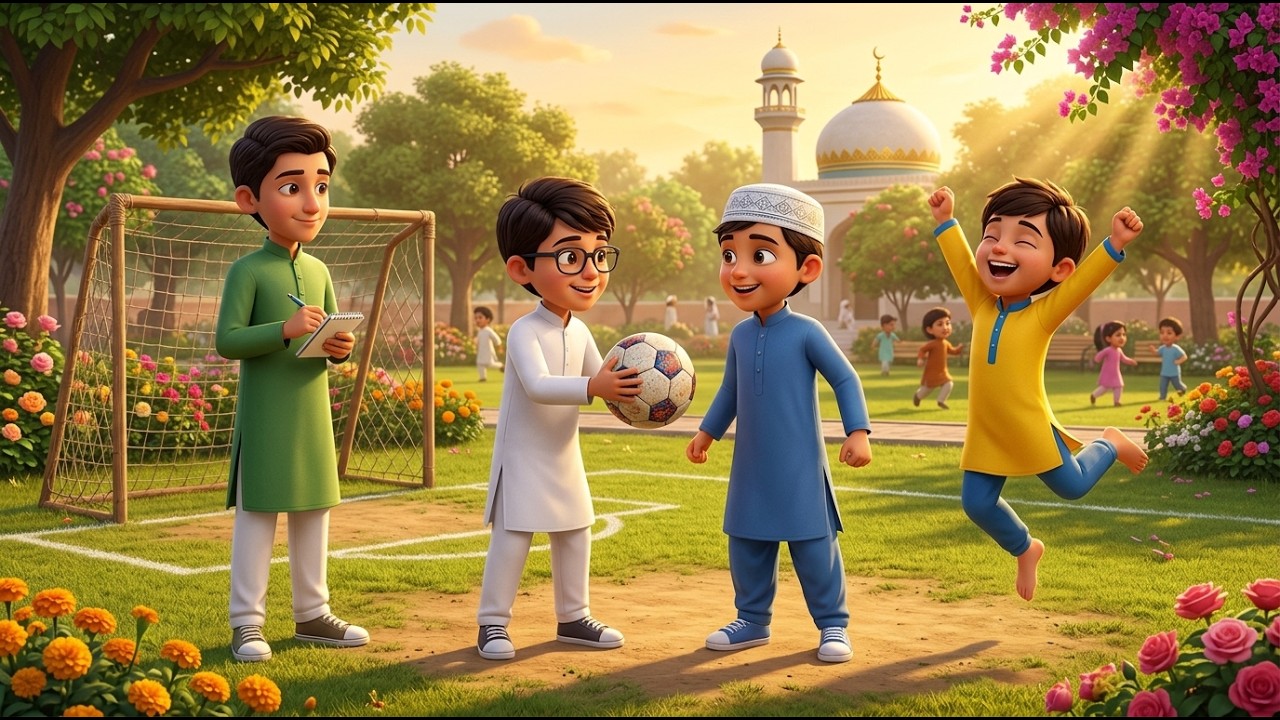 Kids Playing Football ⚽ Islamic Cartoons
