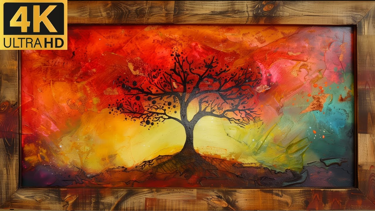 Frida Kahlo Inspired Modern Art Screensaver | Stunning 4K Display | Frame TV Decor