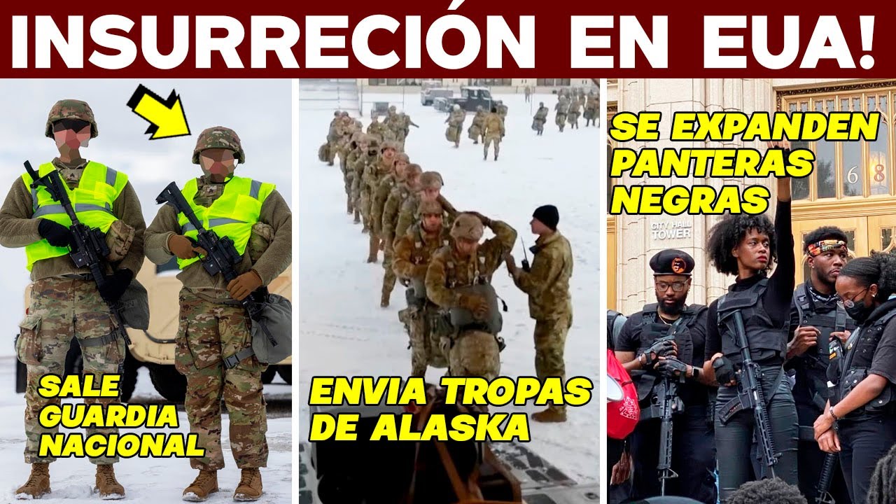 INSURRECCIÓN! GUARDIA NACIONAL VS US ARMY. PANTERAS NEGRAS CORREN ICE