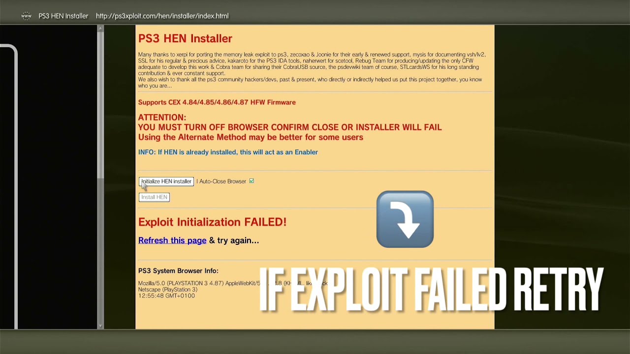 install HEN on PS3 4.87 or Lower and install Multiman