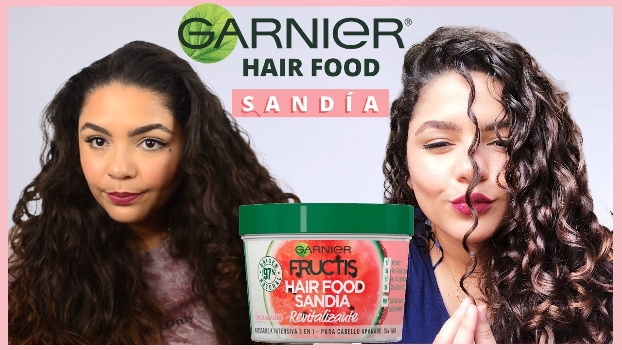 🍉 GARNIER HAIR FOOD SANDÍA  ¿ES BUENO? 🍉 MASCARILLA Y CREMA PARA PEINAR! 😱