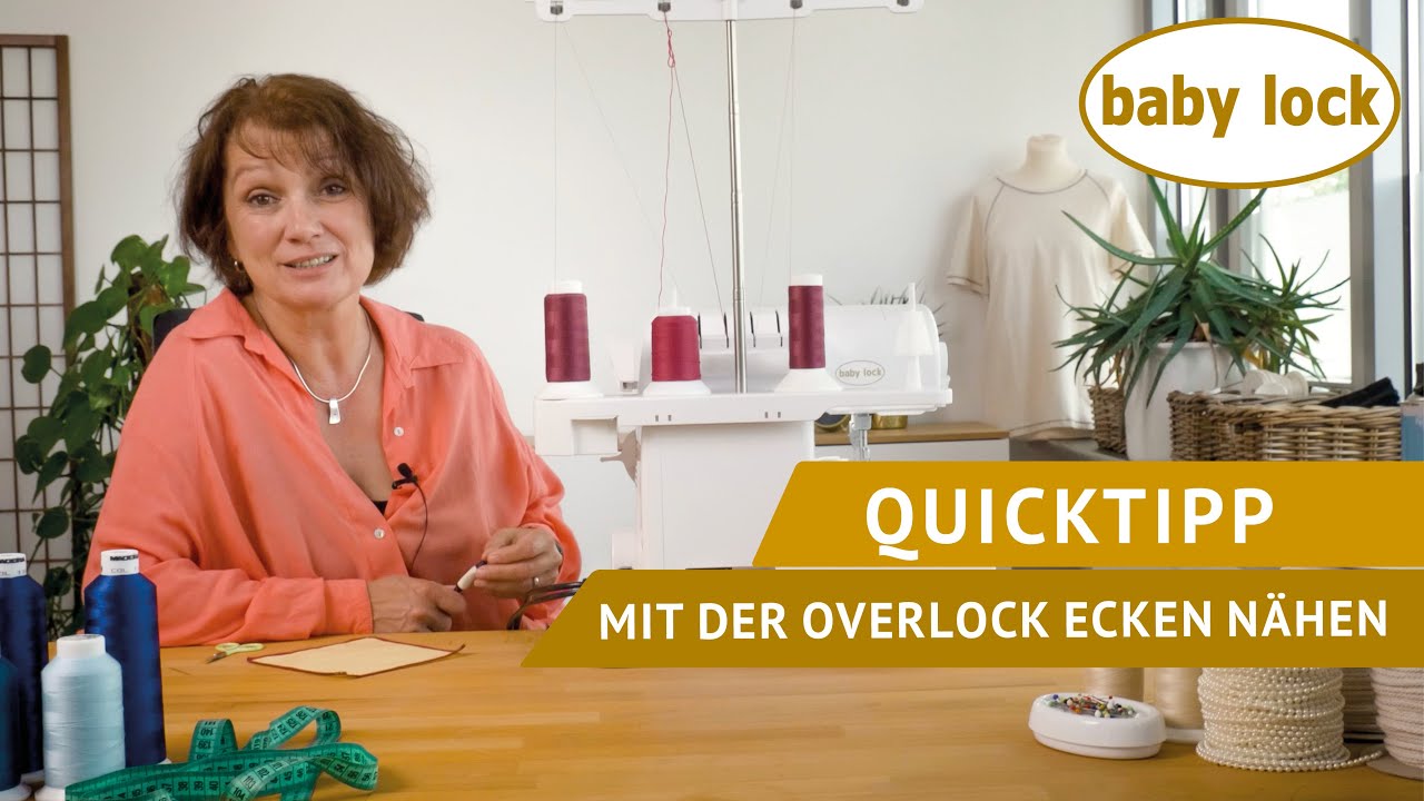 baby lock Quicktipp | Ecken nähen mit der Overlock