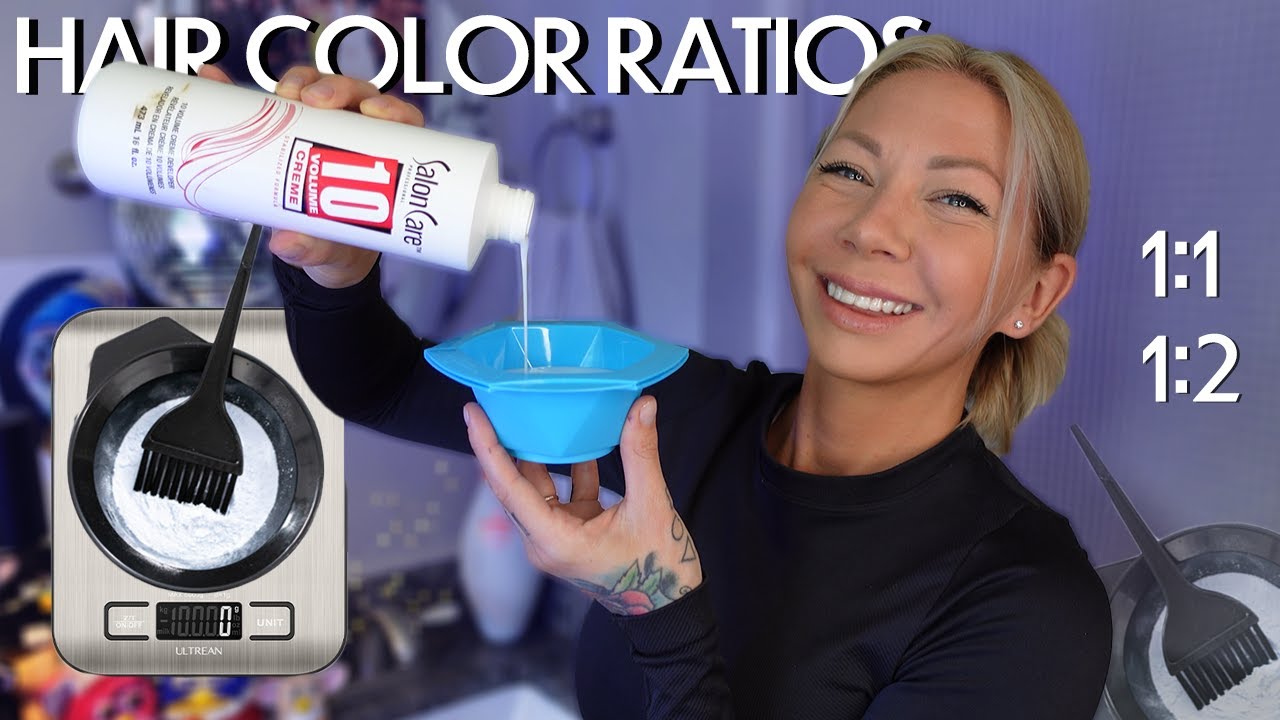 hair color ratios explained + how to use a scale to weigh color | 2024