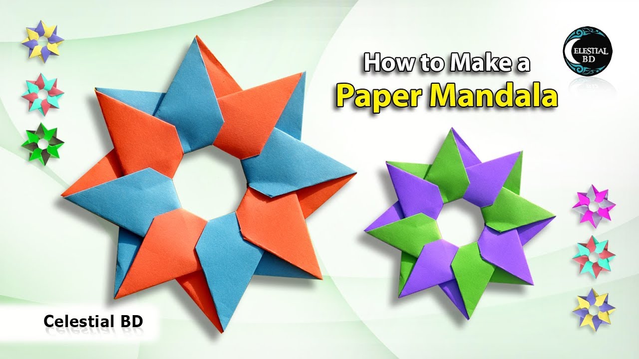 How to Make a Paper Mandala || mandala Decorative Origami Tutorial by Paper || paper origami mandala
