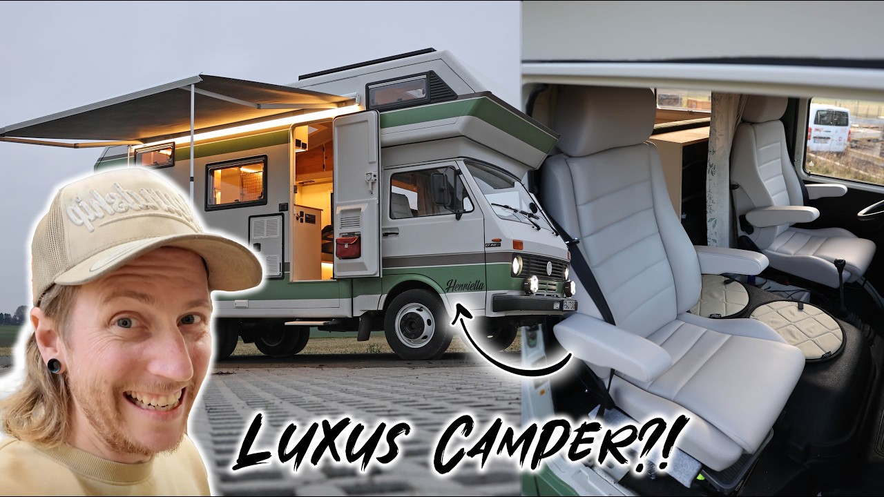 Jetzt wird's dekadent! Ledersitze, Markise und Alarmanlage im VW LT 40 Clou 570 Family Camper!