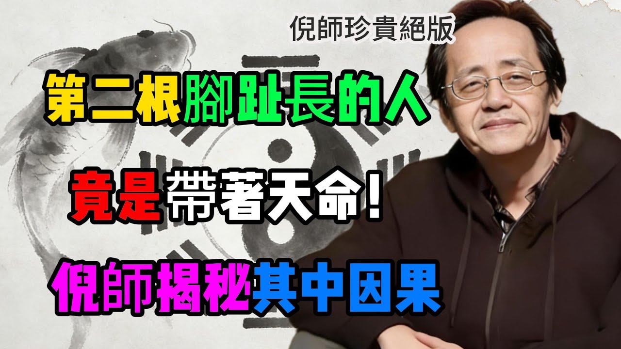 倪海廈：腳趾藏天機！「第二根腳趾」看穿你一生福報，觀音菩薩揭開「前世業障」的真相，這種人竟是帶天命來的！#倪海廈 #第二根腳趾長 #命運玄機 #福報揭秘 #老年養生