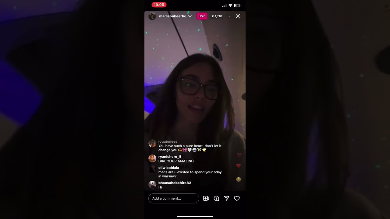 madison beer instagram live stream 26/2/24