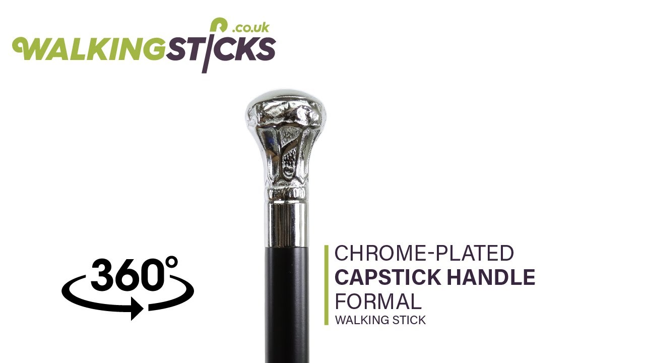 Chrome-Plated Capstick Handle Formal Walking Cane