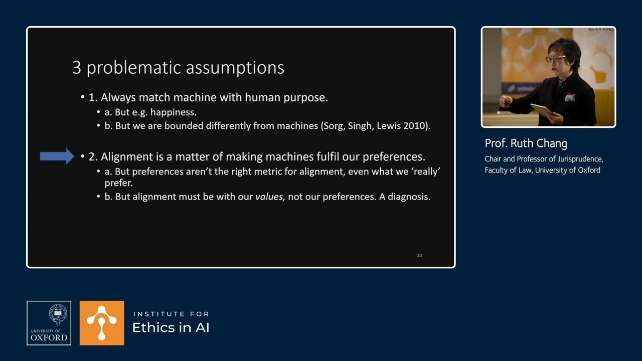 Ethics in AI Colloquium - Two Mistakes in AI Design? with Prof Ruth Chang